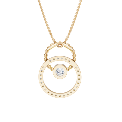 Yellow Gold-Mermaid Link Pendant_view=BACK