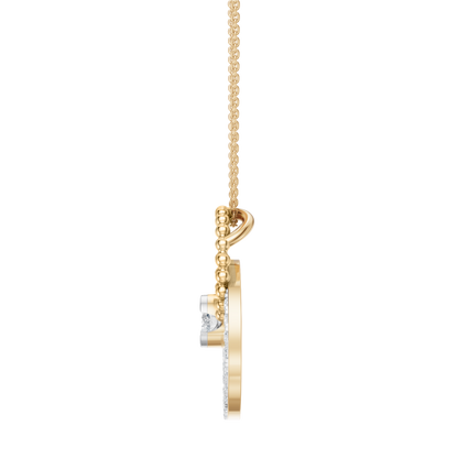 Yellow Gold-Mermaid Link Pendant_view=SIDE