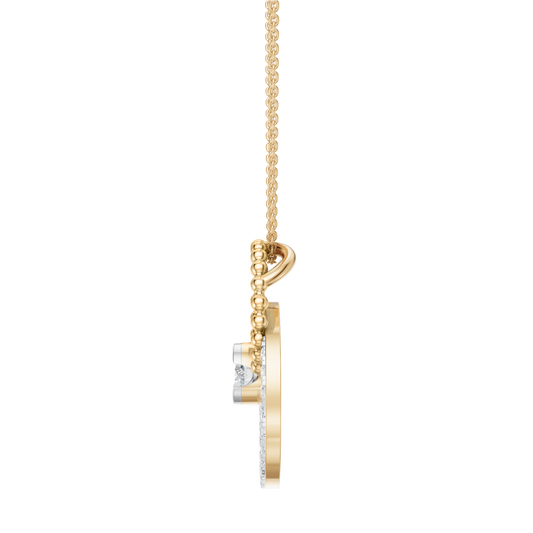 Yellow Gold-Mermaid Link Pendant_view=SIDE