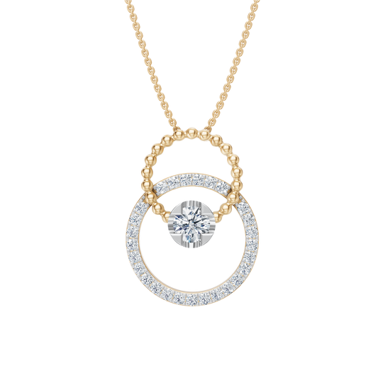 Yellow Gold-Mermaid Link Pendant_view=TOP