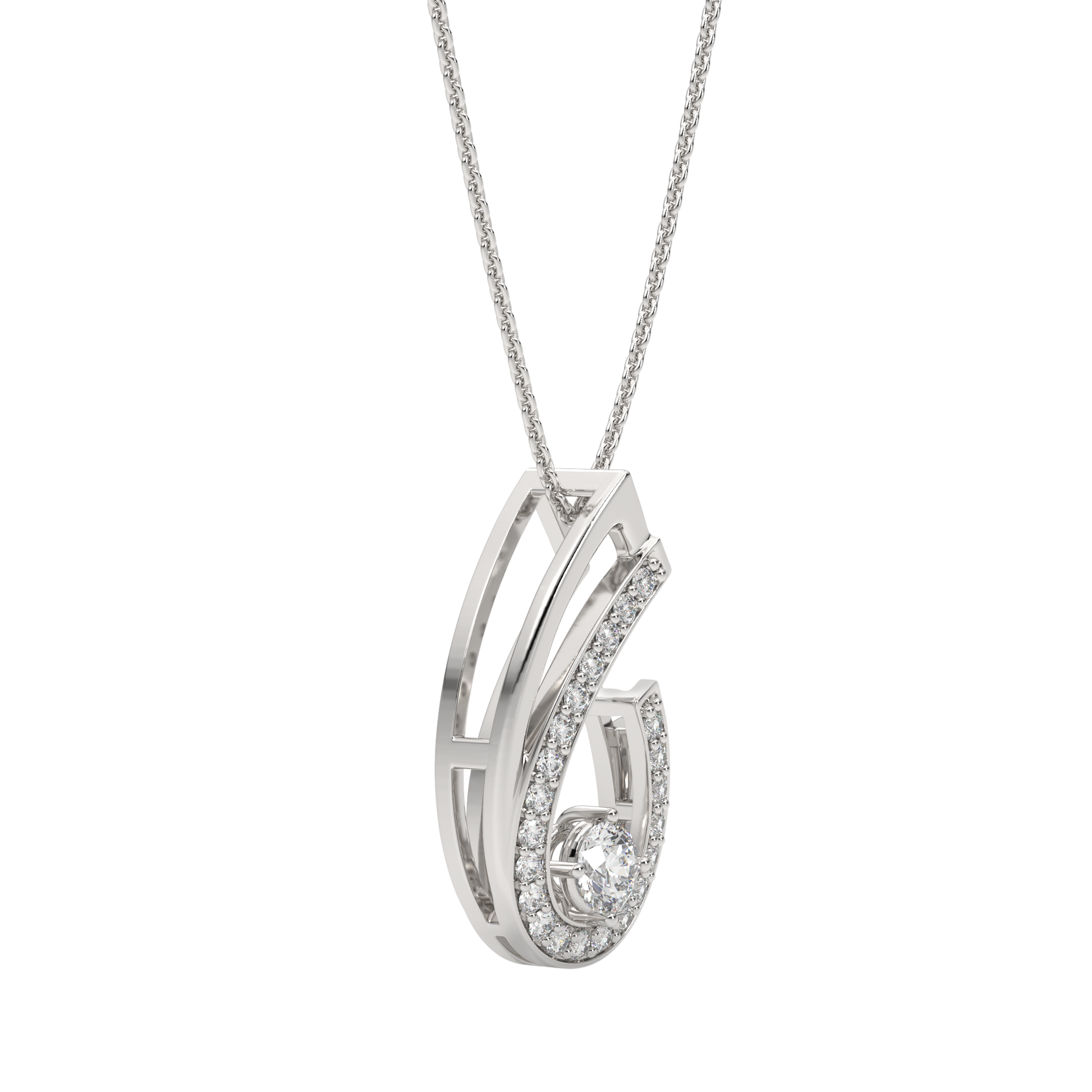 White Gold-Unity Coordinated Pairs Lab-Grown Diamond Pendant_view=3DV