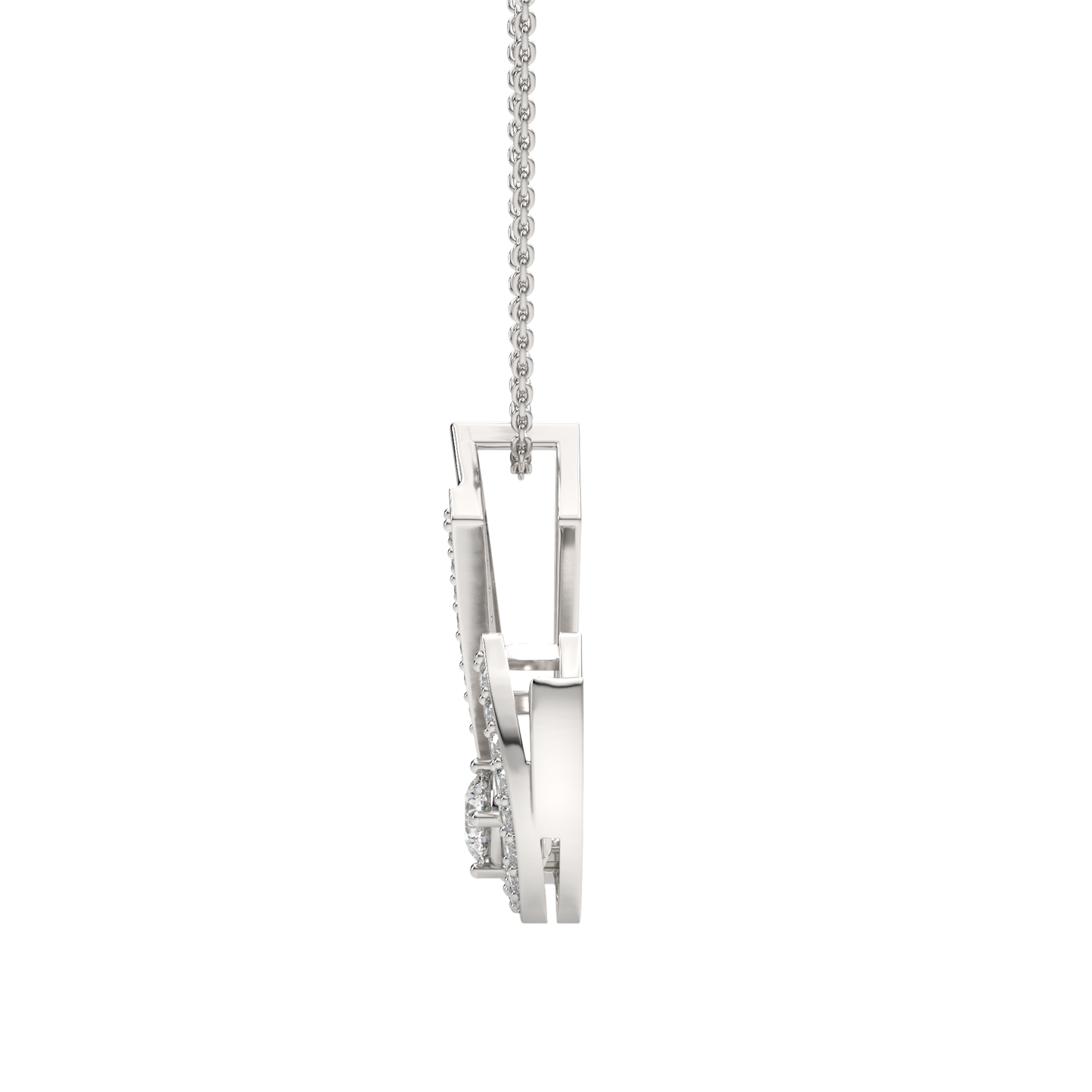 White Gold-Unity Coordinated Pairs Lab-Grown Diamond Pendant_view=SIDE