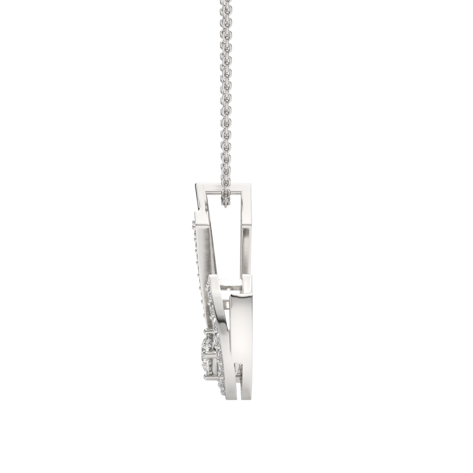 White Gold-Unity Coordinated Pairs Lab-Grown Diamond Pendant_view=SIDE