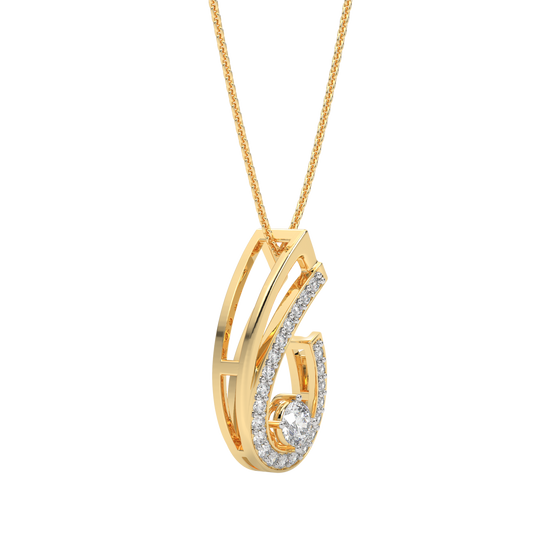 Yellow Gold-Unity Coordinated Pairs Lab-Grown Diamond Pendant_view=3DV