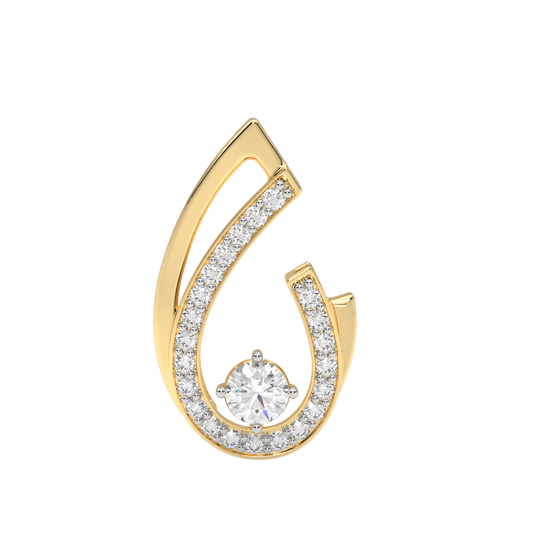 Yellow Gold-Unity Coordinated Pairs Lab-Grown Diamond Pendant_view=FRONT