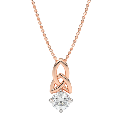 Pink Gold-Nebula Lab-Grown Diamond Solitaire Pendant_view=TOP
