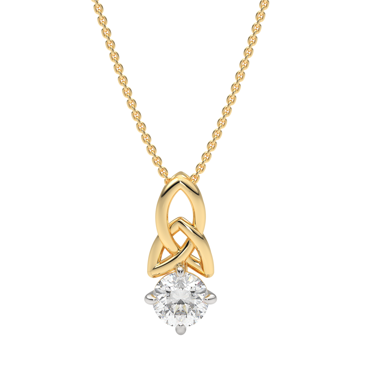 Yellow Gold-Nebula Lab-Grown Diamond Solitaire Pendant_view=TOP