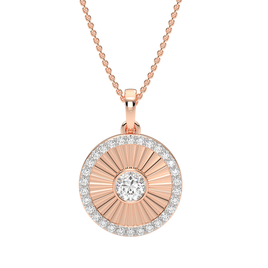 Pink Gold-Aura Lab-Grown Diamond Pendant_view=TOP