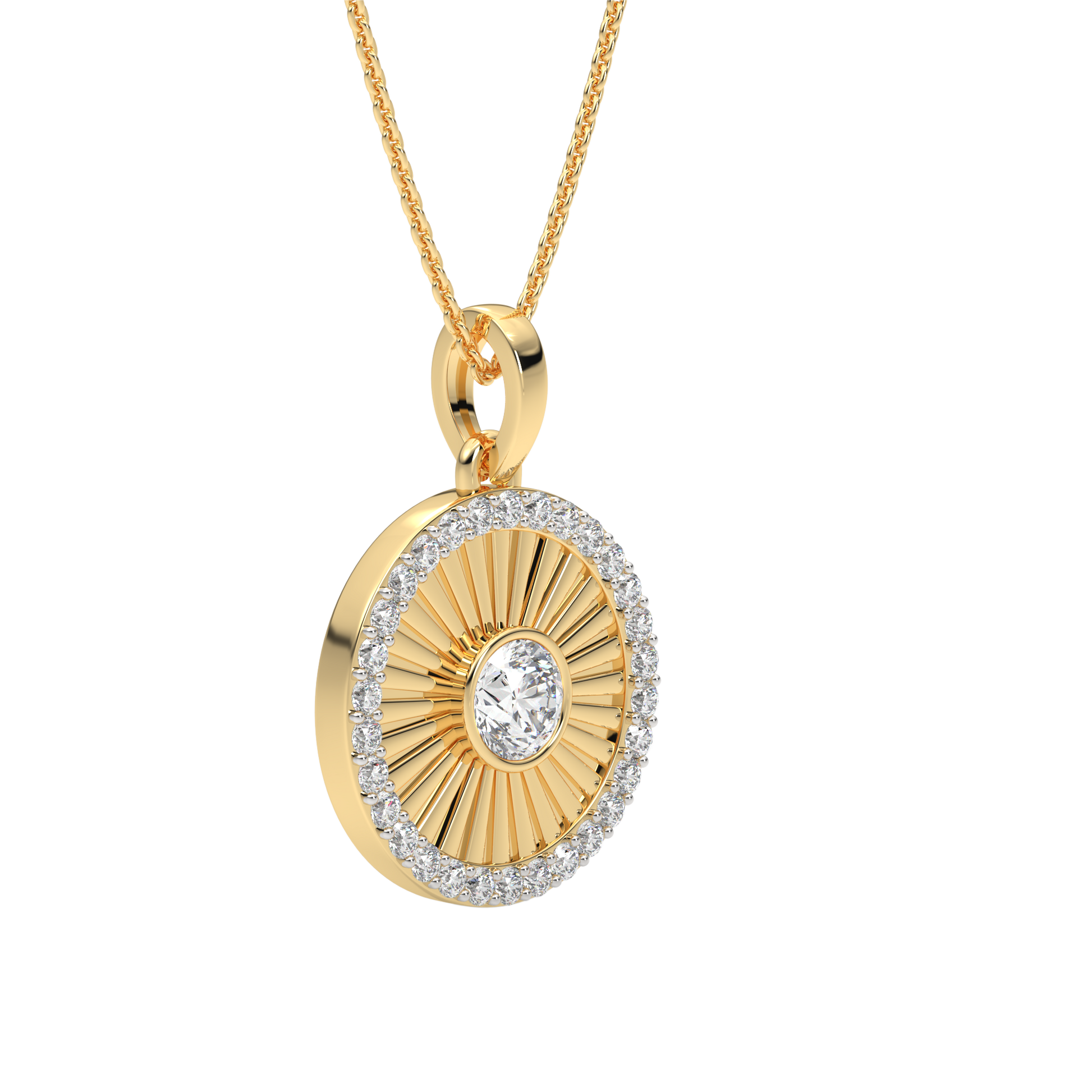 Yellow Gold-Aura Lab-Grown Diamond Pendant_view=3DV