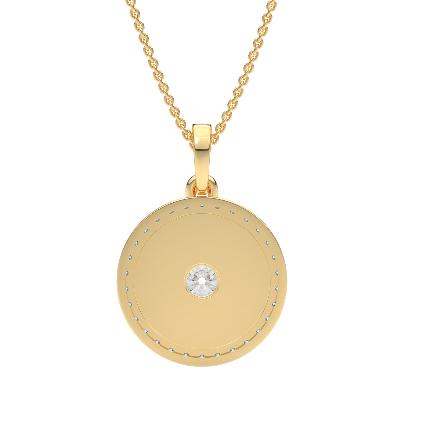 Yellow Gold-Aura Lab-Grown Diamond Pendant_view=BACK