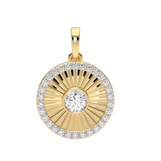 Yellow Gold-Aura Lab-Grown Diamond Pendant_view=FRONT