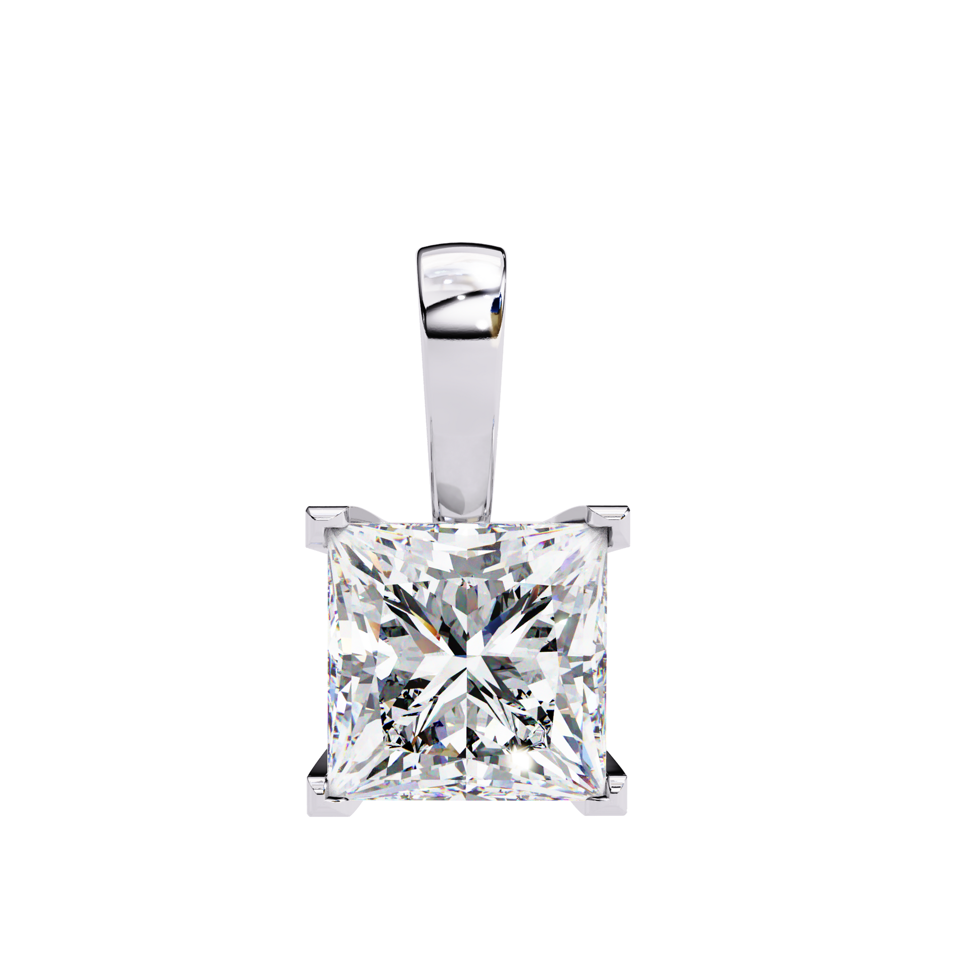 White Gold-Onyx Solitaire Pendant Lab Diamond_view=FRONT