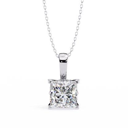 White Gold-Onyx Solitaire Pendant Lab Diamond_view=TOP