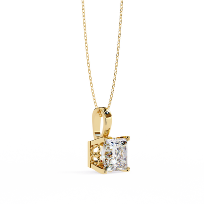 Yellow Gold-Onyx Solitaire Pendant Lab Diamond_view=3DV