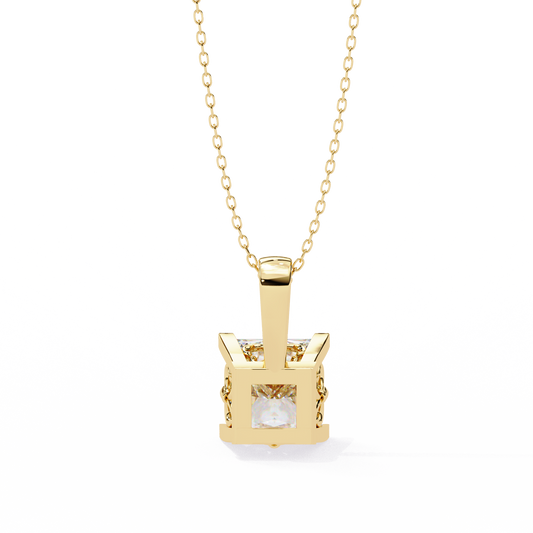 Yellow Gold-Onyx Solitaire Pendant Lab Diamond_view=BACK