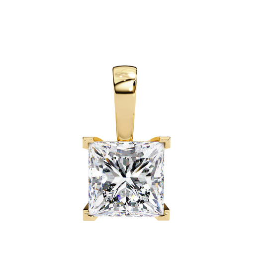Yellow Gold-Onyx Solitaire Pendant Lab Diamond_view=FRONT