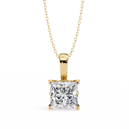 Yellow Gold-Onyx Solitaire Pendant Lab Diamond_view=TOP