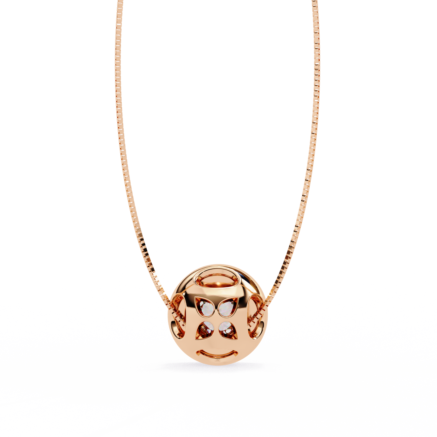 Pink Gold-Io Solitaire Pendant Lab Diamond_view=BACK
