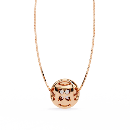Pink Gold-Io Solitaire Pendant Lab Diamond_view=BACK