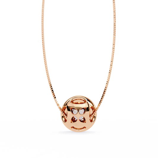 Pink Gold-Io Solitaire Pendant Lab Diamond_view=BACK