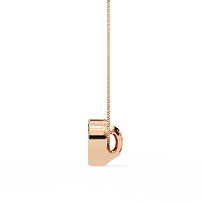 Pink Gold-Io Solitaire Pendant Lab Diamond_view=SIDE