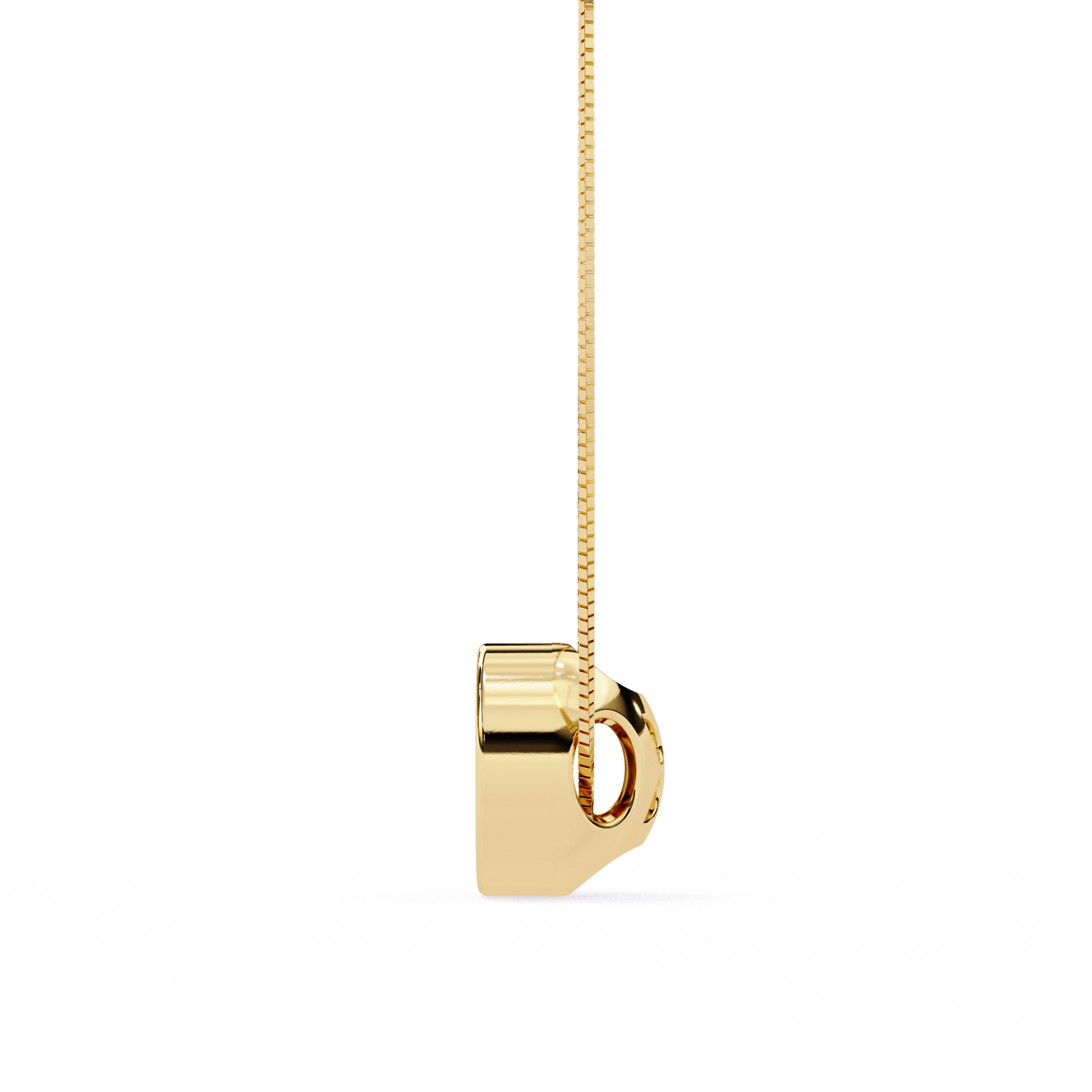 Yellow Gold-Io Solitaire Pendant Lab Diamond_view=SIDE