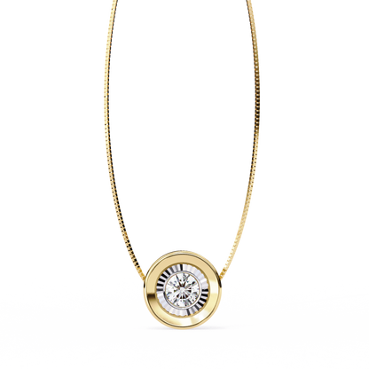 Yellow Gold-Io Solitaire Pendant Lab Diamond_view=TOP