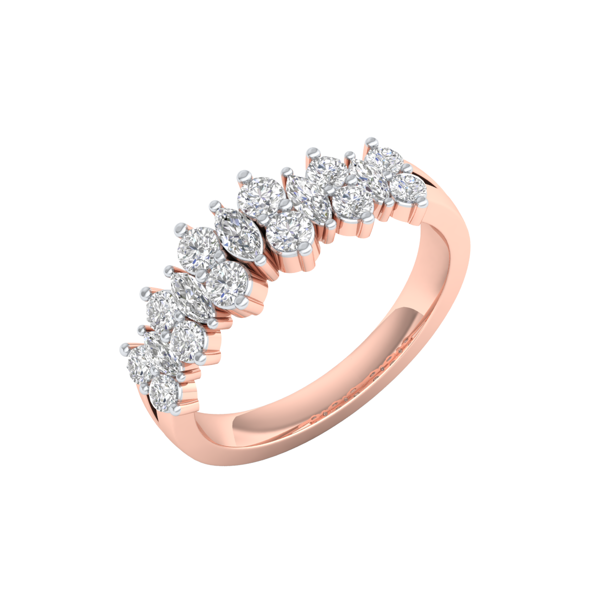Pink Gold-Harmony Lab-Grown Diamond Engagement Ring_view=3DV