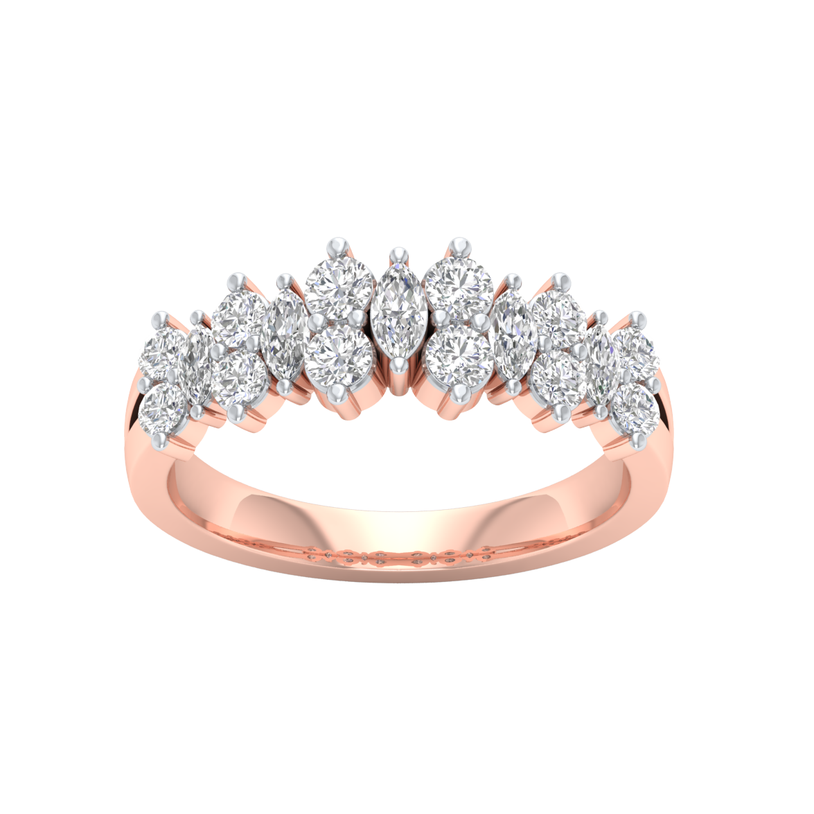 Pink Gold-Harmony Lab-Grown Diamond Engagement Ring_view=TOP