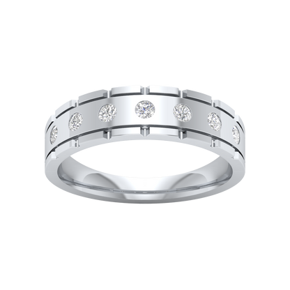 White Gold-Fortitude Statement Lab-Grown Diamond Engagement Ring_view=TOP