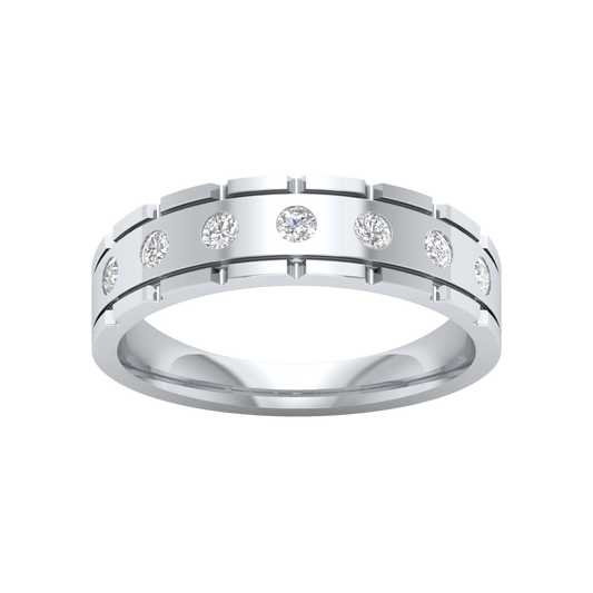 White Gold-Fortitude Statement Lab-Grown Diamond Engagement Ring_view=TOP