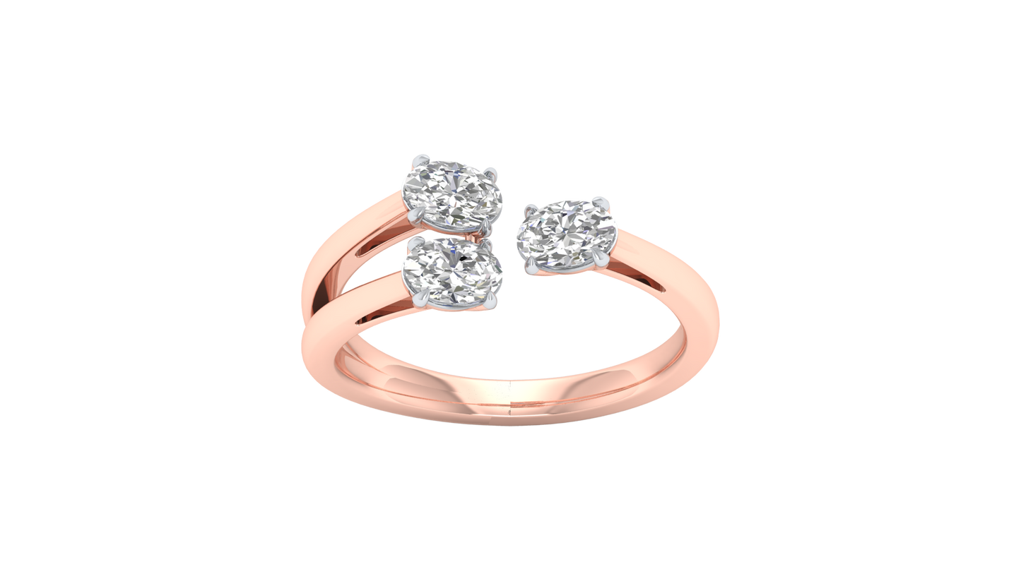 Pink Gold-Meridian Statement Lab-Grown Diamond Engagement Ring_view=TOP