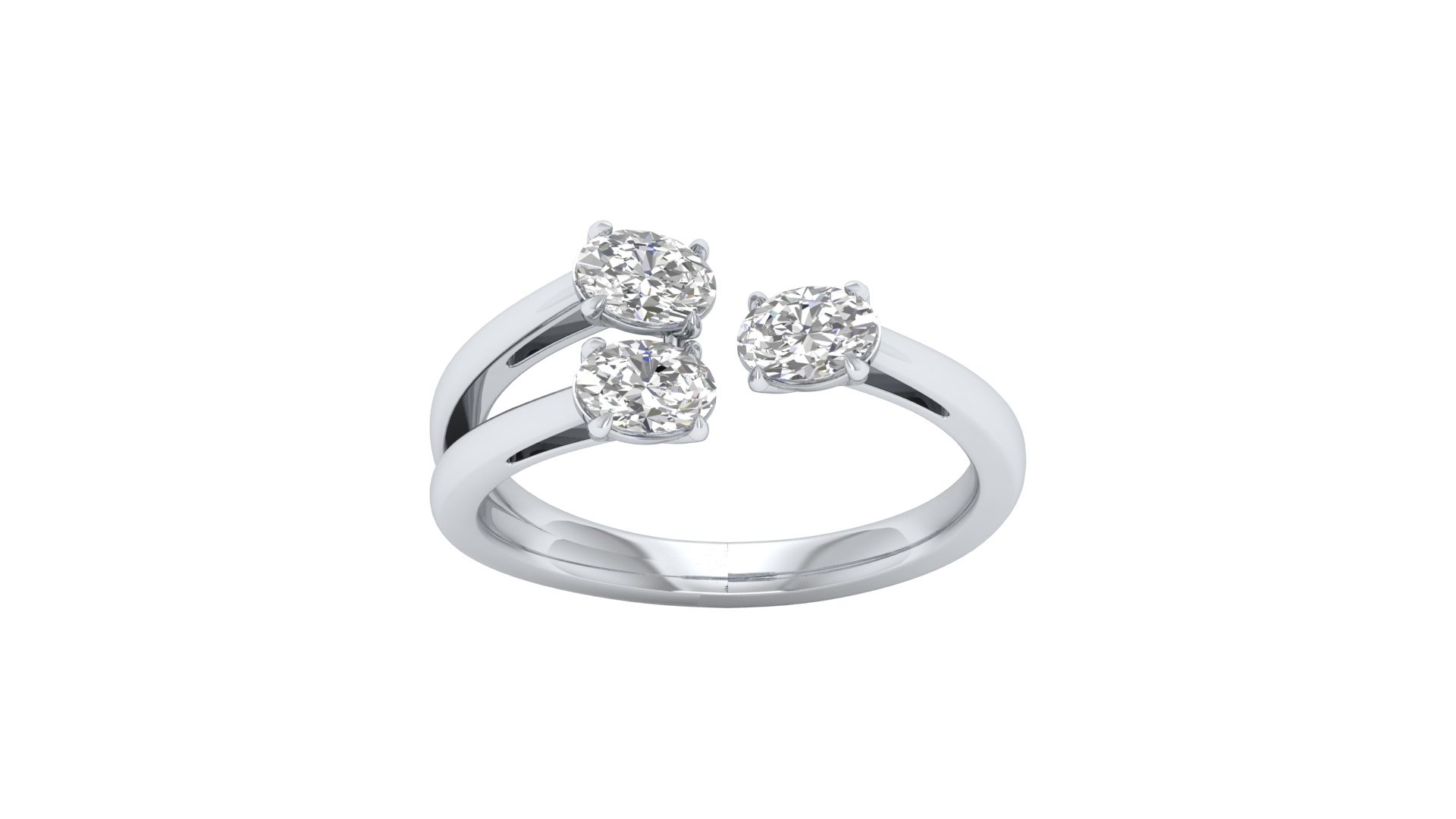 White Gold-Meridian Statement Lab-Grown Diamond Engagement Ring_view=TOP