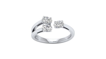White Gold-Meridian Statement Lab-Grown Diamond Engagement Ring_view=TOP