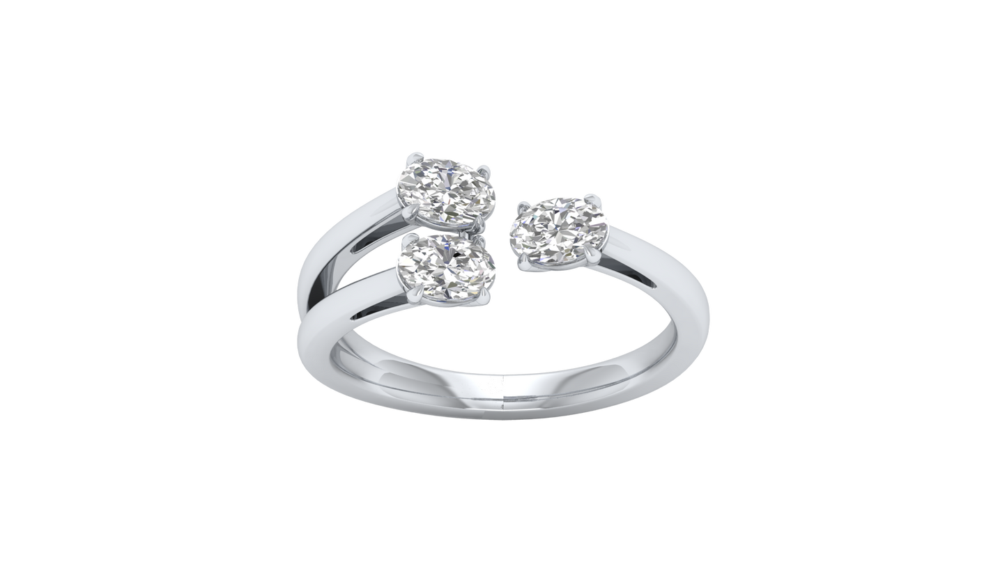 White Gold-Meridian Statement Lab-Grown Diamond Engagement Ring_view=TOP