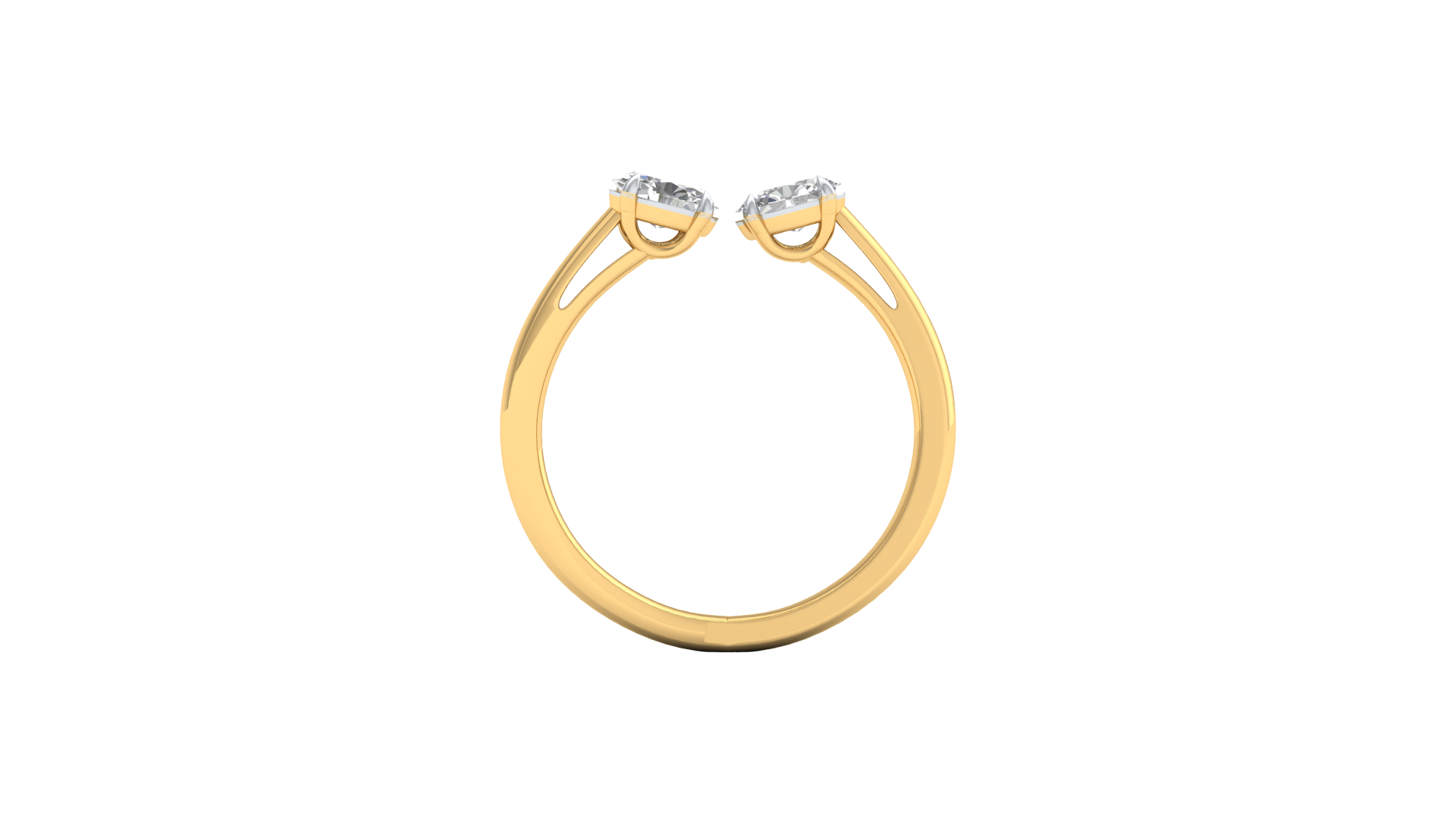 Yellow Gold-Meridian Statement Lab-Grown Diamond Engagement Ring_view=FRONT