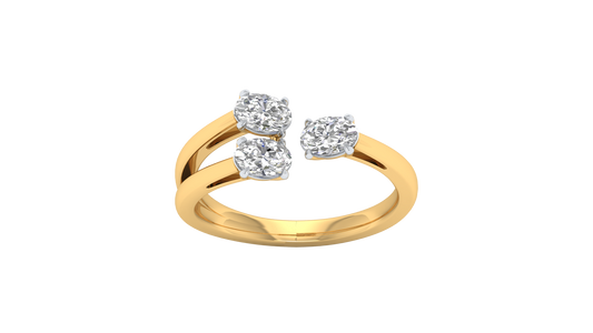 Yellow Gold-Meridian Statement Lab-Grown Diamond Engagement Ring_view=TOP