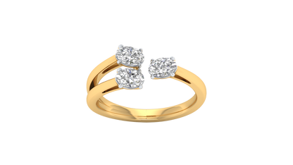 Yellow Gold-Meridian Statement Lab-Grown Diamond Engagement Ring_view=TOP