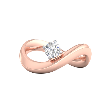 Pink Gold-Cosmic Round Lab-Grown Diamond Ring_view=TOP