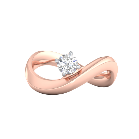 Pink Gold-Cosmic Round Lab-Grown Diamond Ring_view=TOP