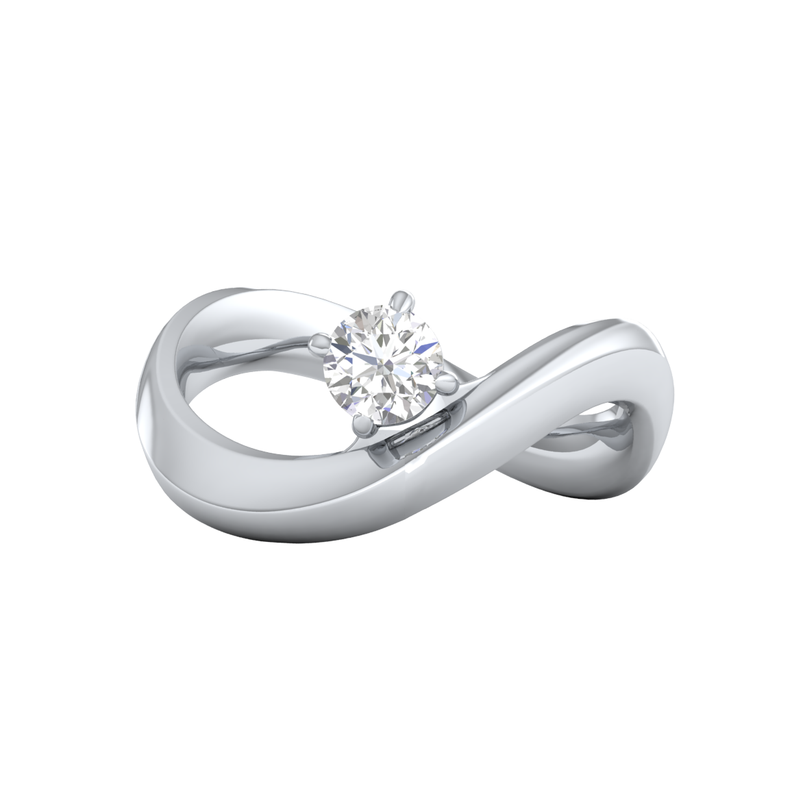 White Gold-Cosmic Round Lab-Grown Diamond Ring_view=TOP