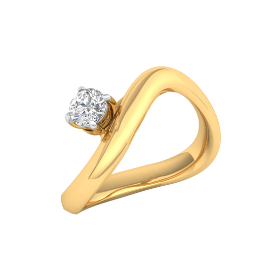 Yellow Gold-Cosmic Round Lab-Grown Diamond Ring_view=3DV