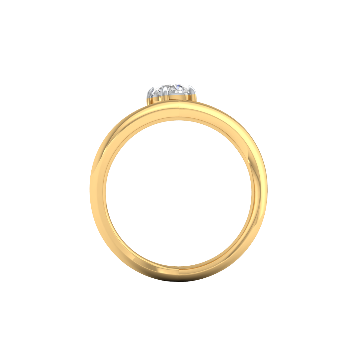 Yellow Gold-Cosmic Round Lab-Grown Diamond Ring_view=FRONT