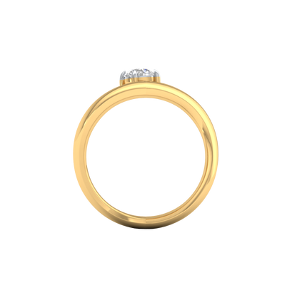 Yellow Gold-Cosmic Round Lab-Grown Diamond Ring_view=FRONT