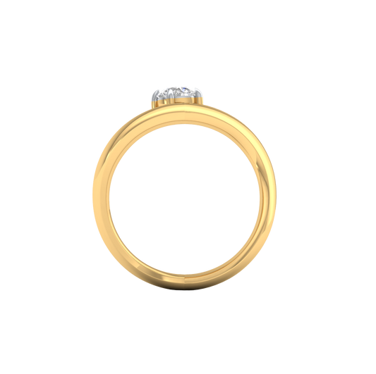 Yellow Gold-Cosmic Round Lab-Grown Diamond Ring_view=FRONT