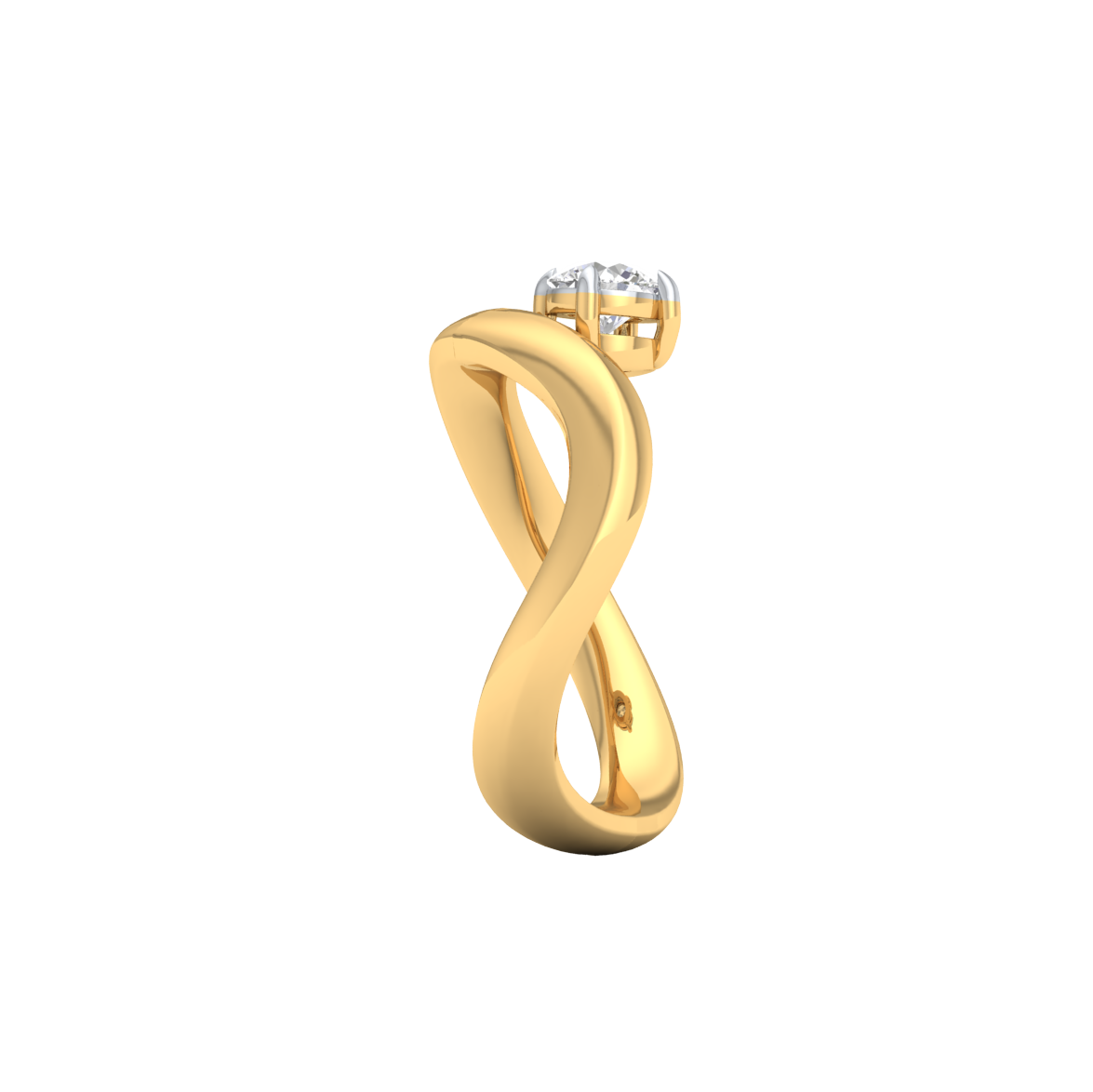 Yellow Gold-Cosmic Round Lab-Grown Diamond Ring_view=SIDE