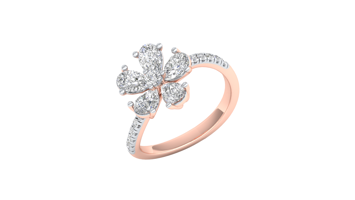 Pink Gold-Supernova Statement Lab-Grown Diamond Engagement Ring_view=3DV