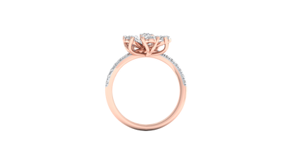 Pink Gold-Supernova Statement Lab-Grown Diamond Engagement Ring_view=FRONT
