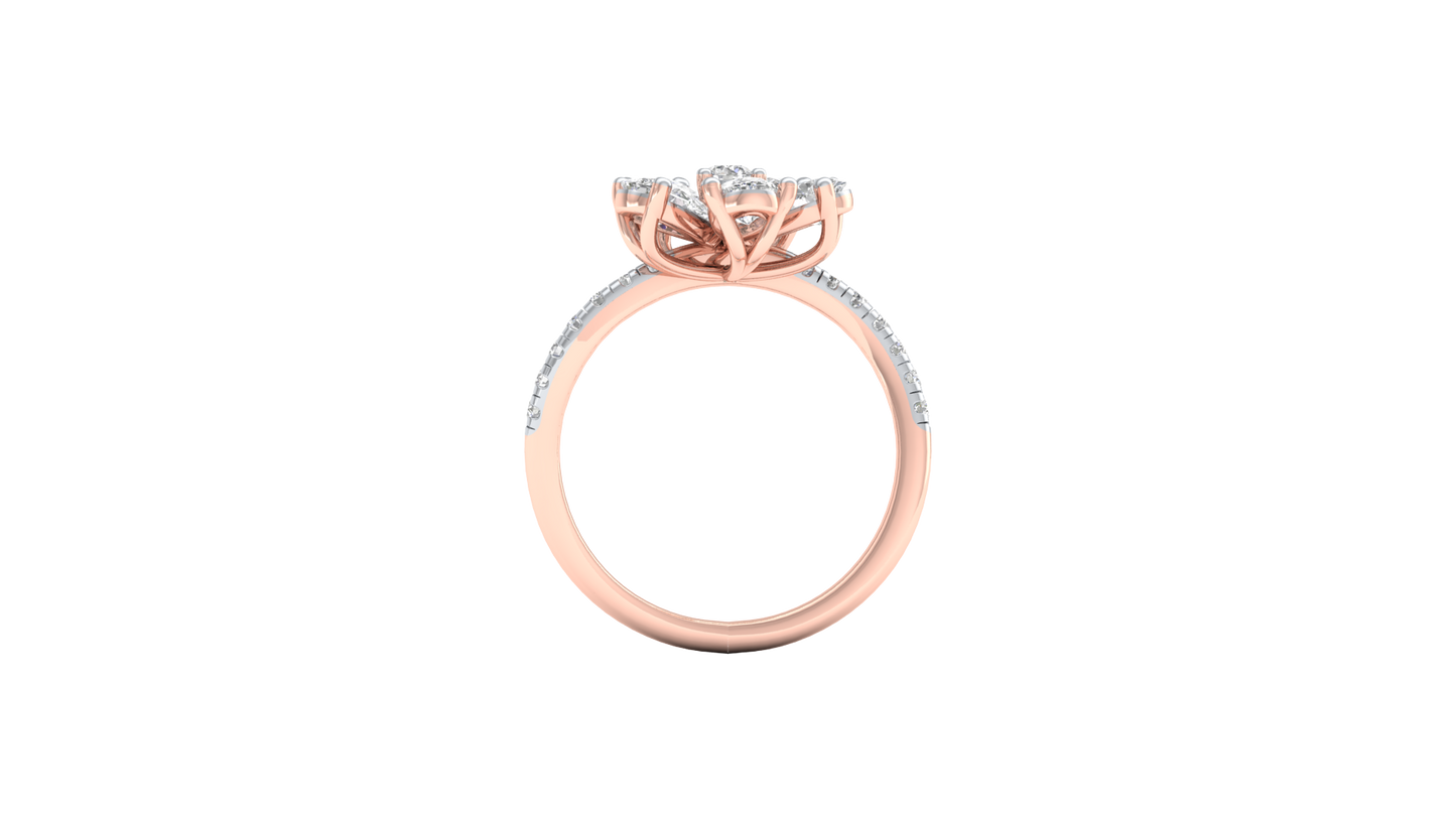 Pink Gold-Supernova Statement Lab-Grown Diamond Engagement Ring_view=FRONT