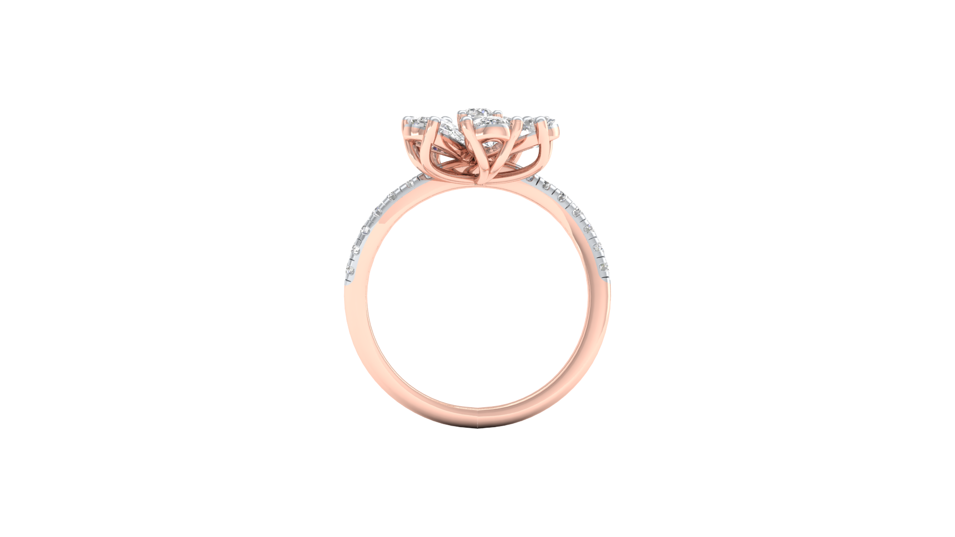 Pink Gold-Supernova Statement Lab-Grown Diamond Engagement Ring_view=FRONT